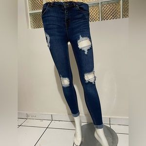 Refuge Rio Blue denim ripped jeans size 3